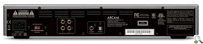 CD ����� ARCAM CD 17 back