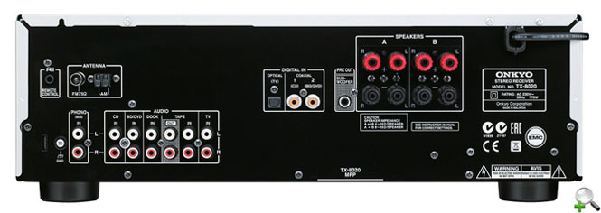 ������ ������� Onkyo TX-8020 back